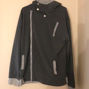 Men biker zipper jacket size L